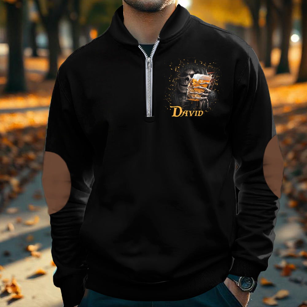 Let's Have A Beer - Personalized Beer Men Zip-Up Sweatshirt