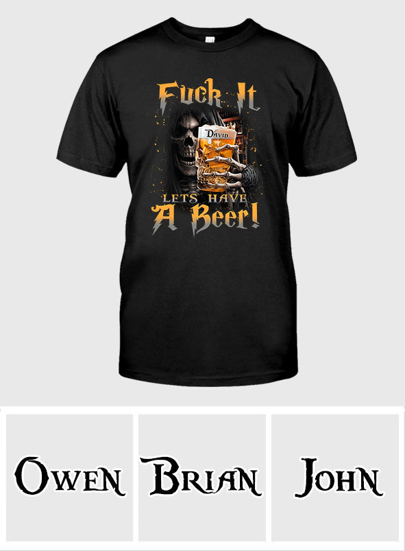 Prenons une bière ! – T-shirt et sweat à capuche personnalisés.