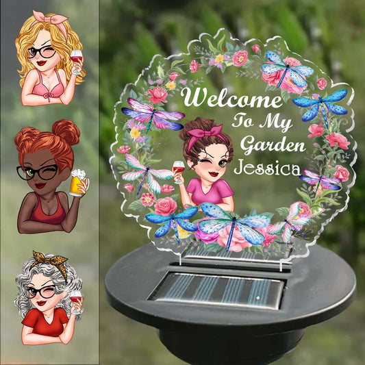 Lumière Florale - Lampe Solaire de Jardin Personnalisée