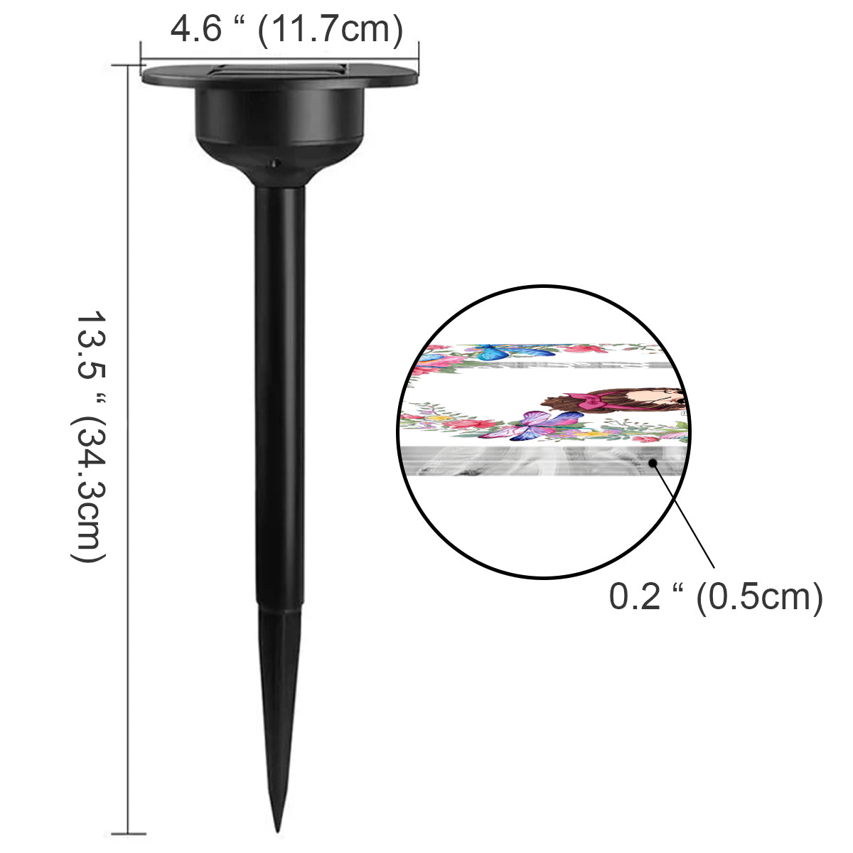 Lumière Florale - Lampe Solaire de Jardin Personnalisée