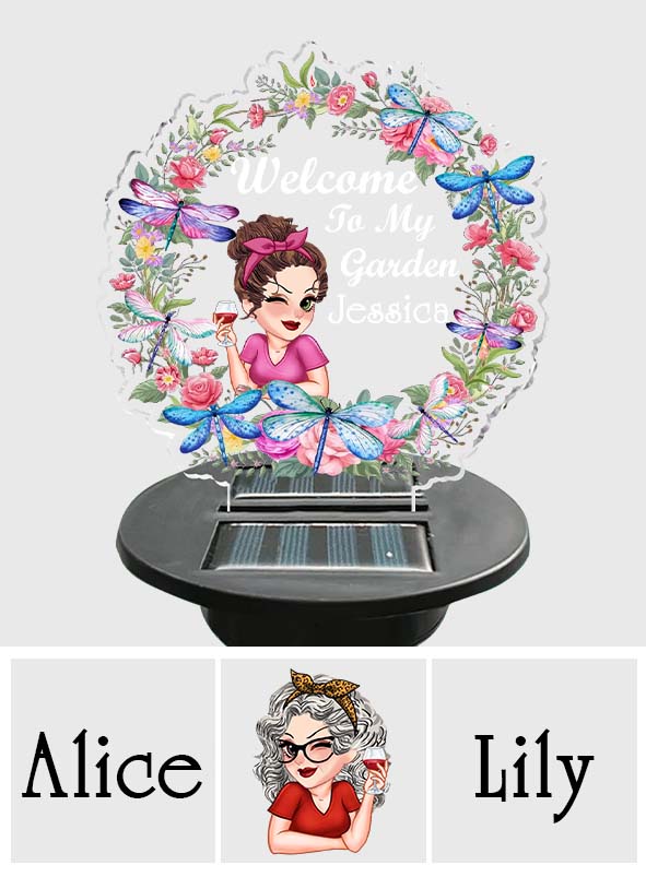 Lumière Florale - Lampe Solaire de Jardin Personnalisée