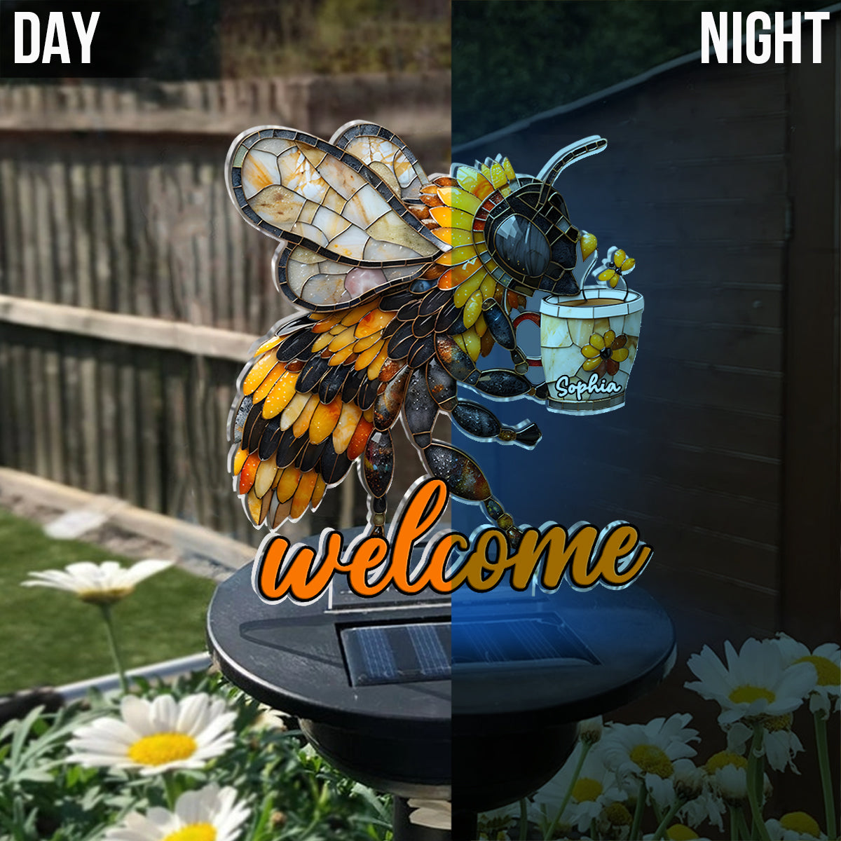 Welcome Bee - Personalized Gardening Garden Solar Light