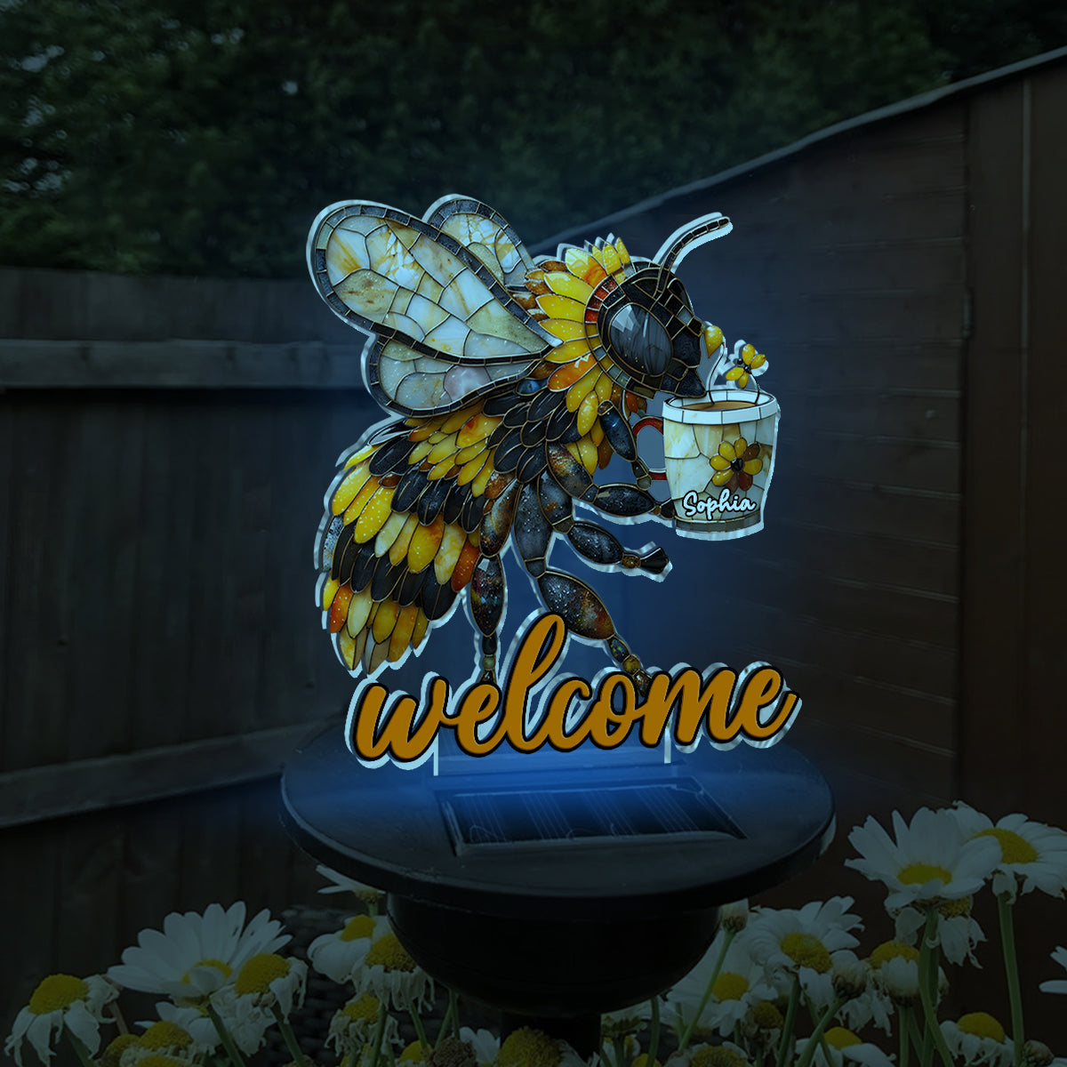 Welcome Bee - Personalized Gardening Garden Solar Light