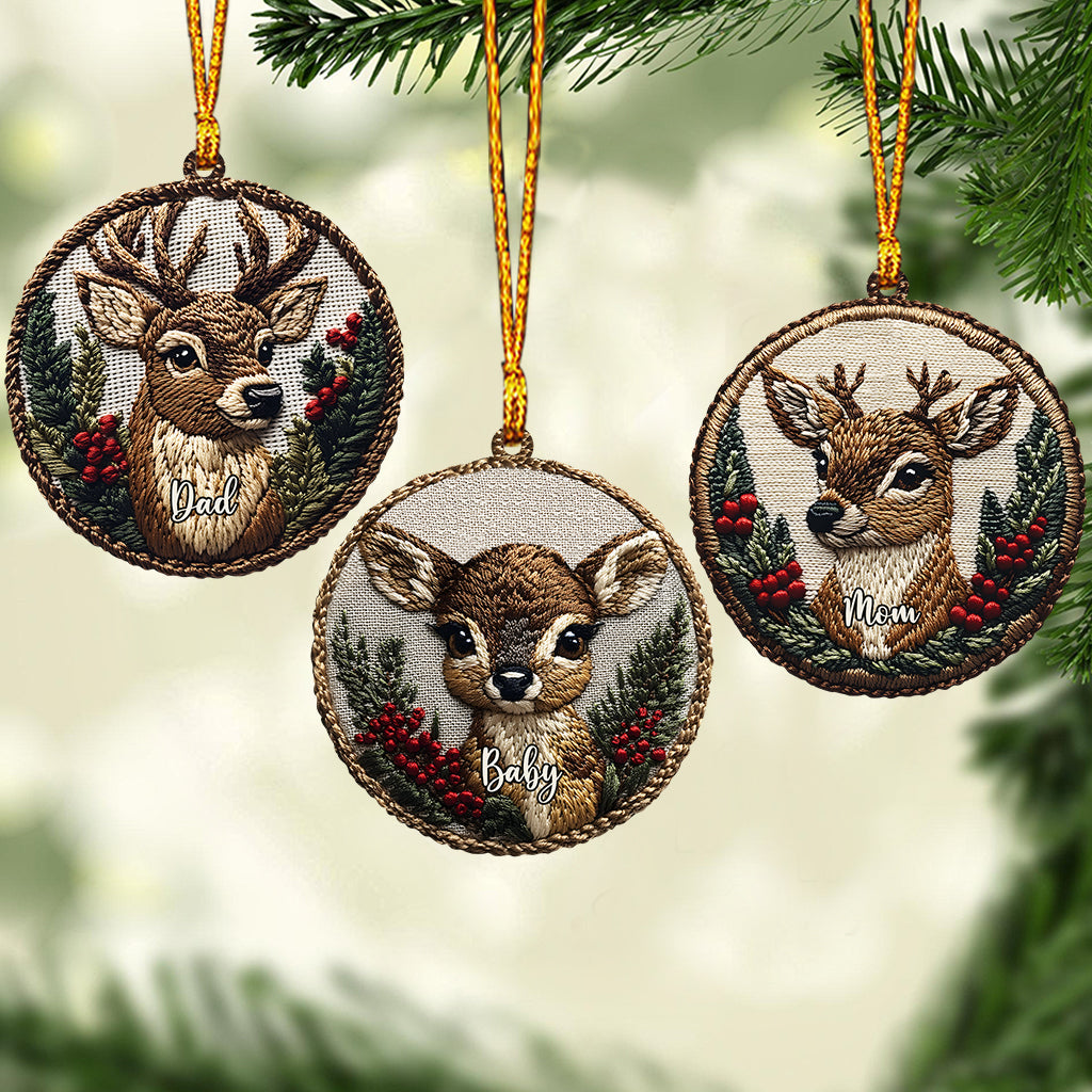 Deer Family - Personalized Family Ornament