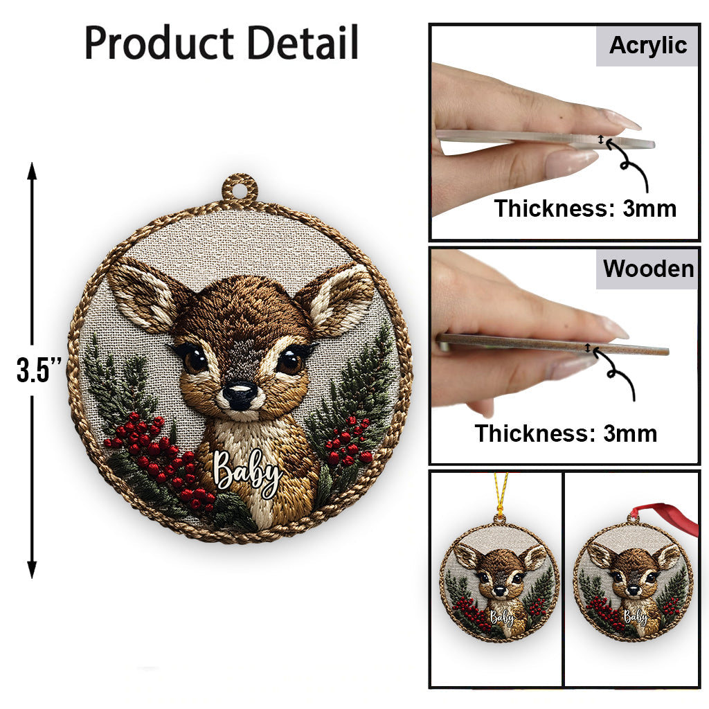 Famille de cerfs - Ornement familial personnalisé