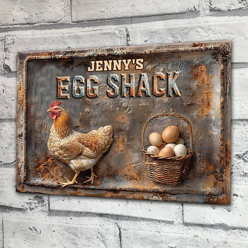 Your Egg Shack - Personalized Chicken Rectangle Metal Sign