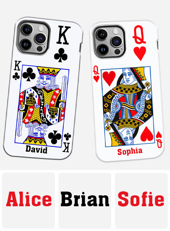 King And Queen - Personalized Couple Full Print Phone Case