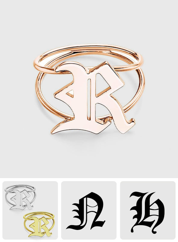 Old English Initial - Personalized Old English Initial