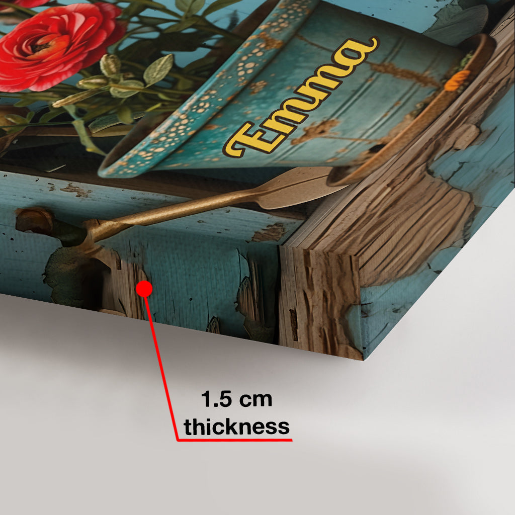 Jardin de fleurs de naissance de grand-mère/maman… - Toile et affiche de jardinage personnalisées