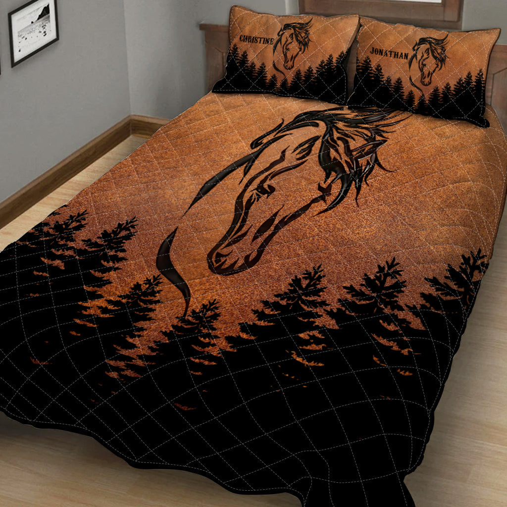 Love Horses - Personalized Horse Quilt Set