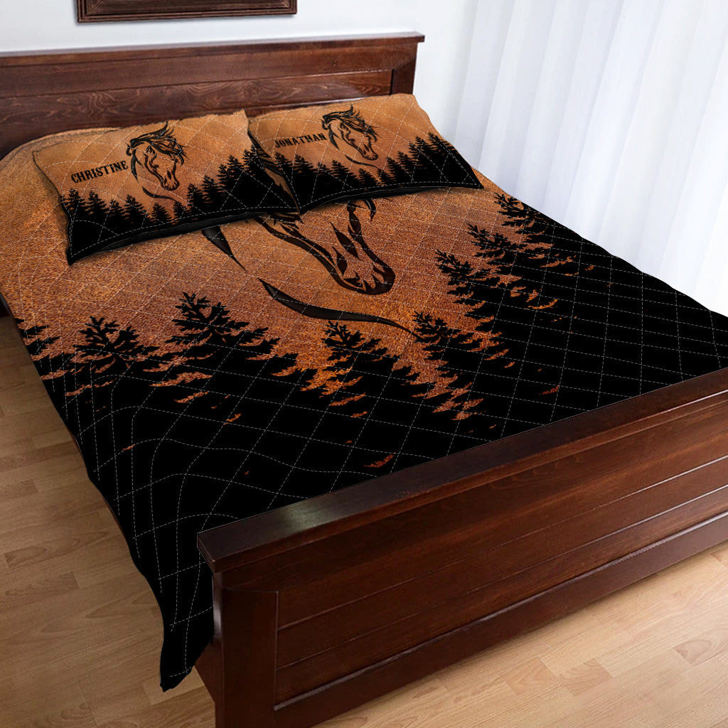 Love Horses - Personalized Horse Quilt Set