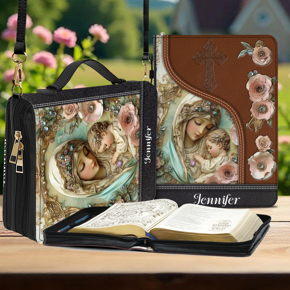 Believer - Personalized Christian Leather Bible Cover Bag