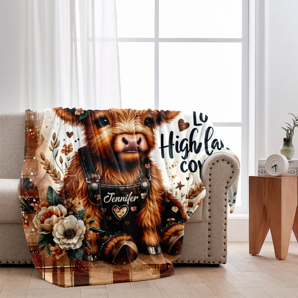 Just A Girl Who Loves Highland Cows - Personalized Blanket