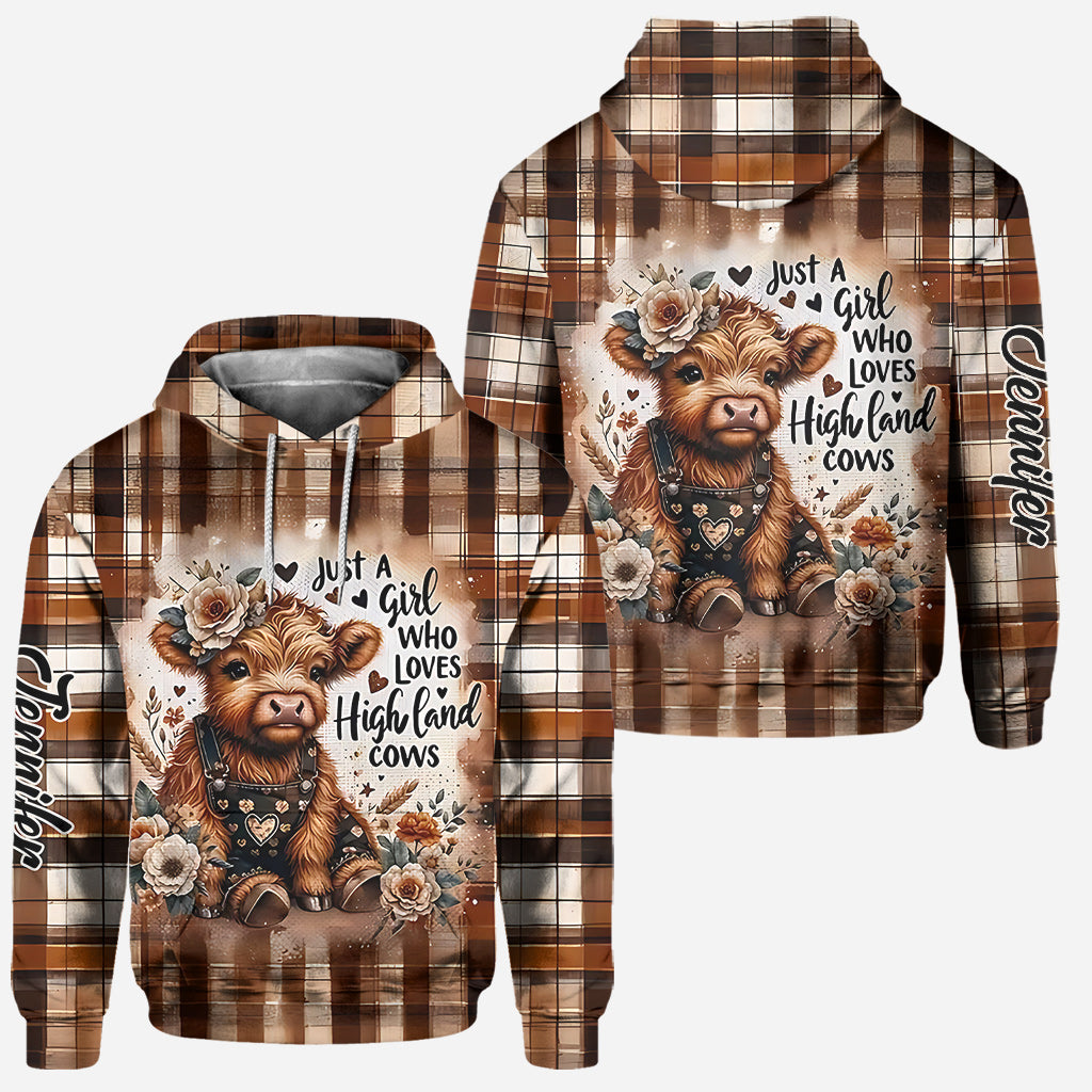 J'adore les vaches des Highlands ! - Sweat à capuche et legging personnalisés avec motif vache des Highlands