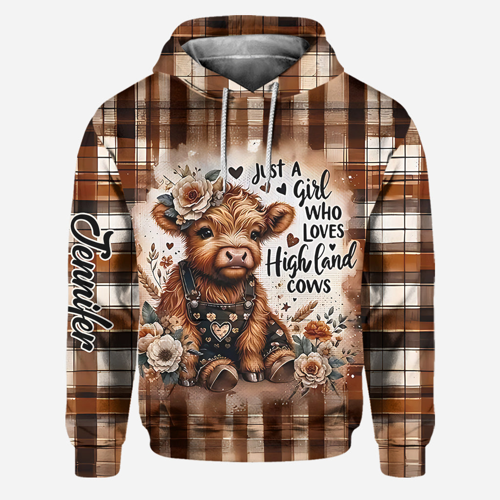 J'adore les vaches des Highlands ! - Sweat à capuche et legging personnalisés avec motif vache des Highlands