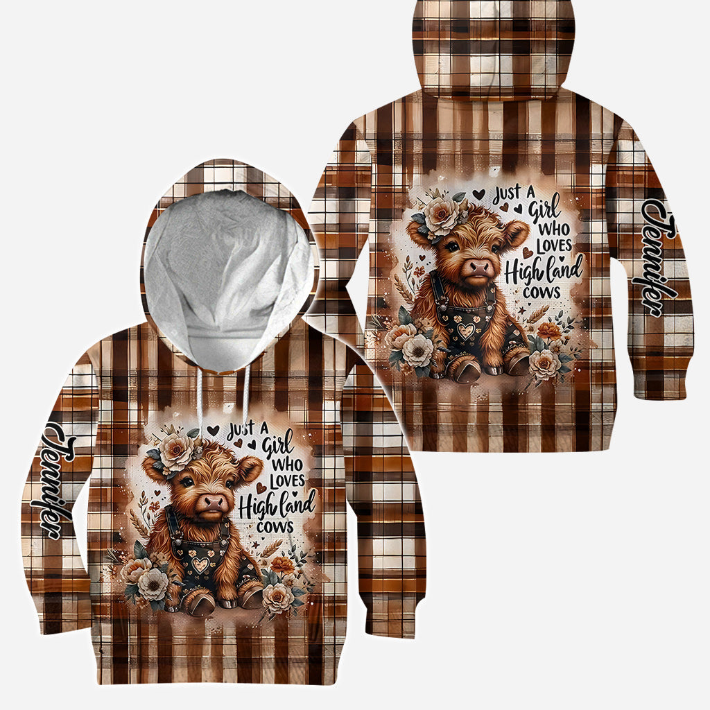 J'adore les vaches des Highlands ! - Sweat à capuche et legging personnalisés avec motif vache des Highlands