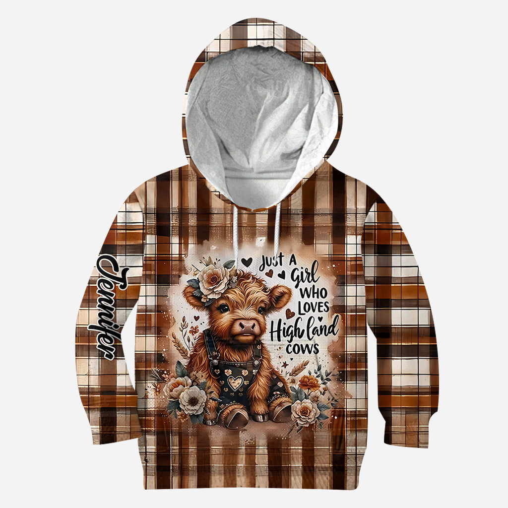 J'adore les vaches des Highlands ! - Sweat à capuche et legging personnalisés avec motif vache des Highlands