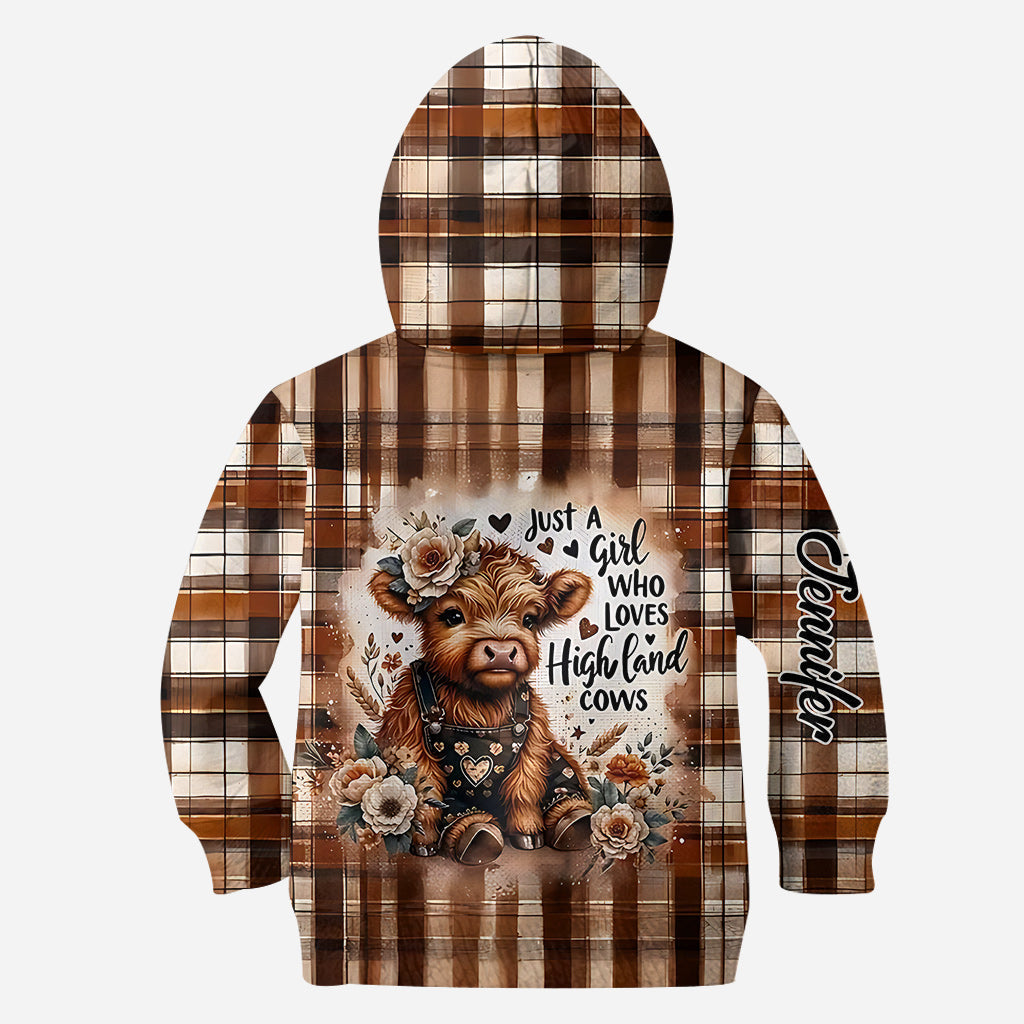 J'adore les vaches des Highlands ! - Sweat à capuche et legging personnalisés avec motif vache des Highlands