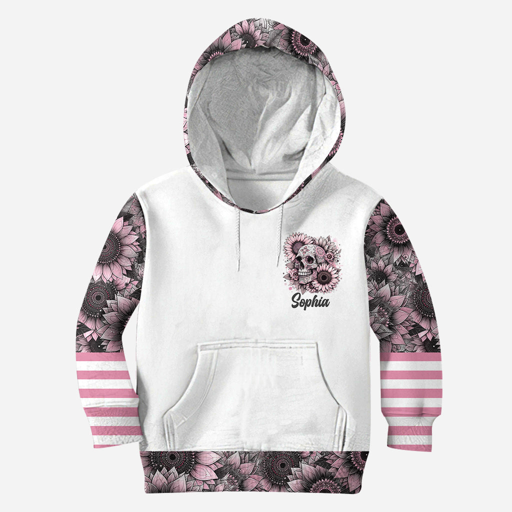 Tête de mort tournesol - Sweat à capuche et leggings personnalisés avec tête de mort