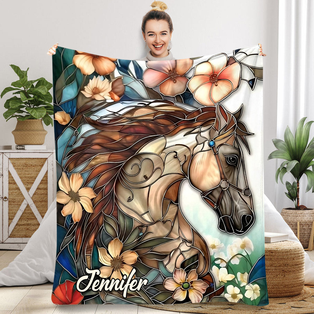 Love Horses - Personalized Horse Blanket