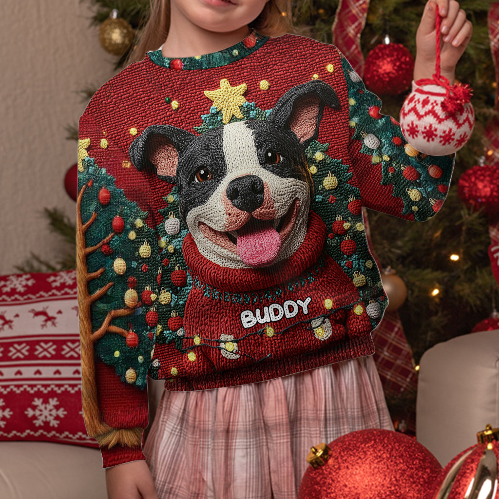 Funny Pitbull Christmas - Personalized Dog Ugly Sweater