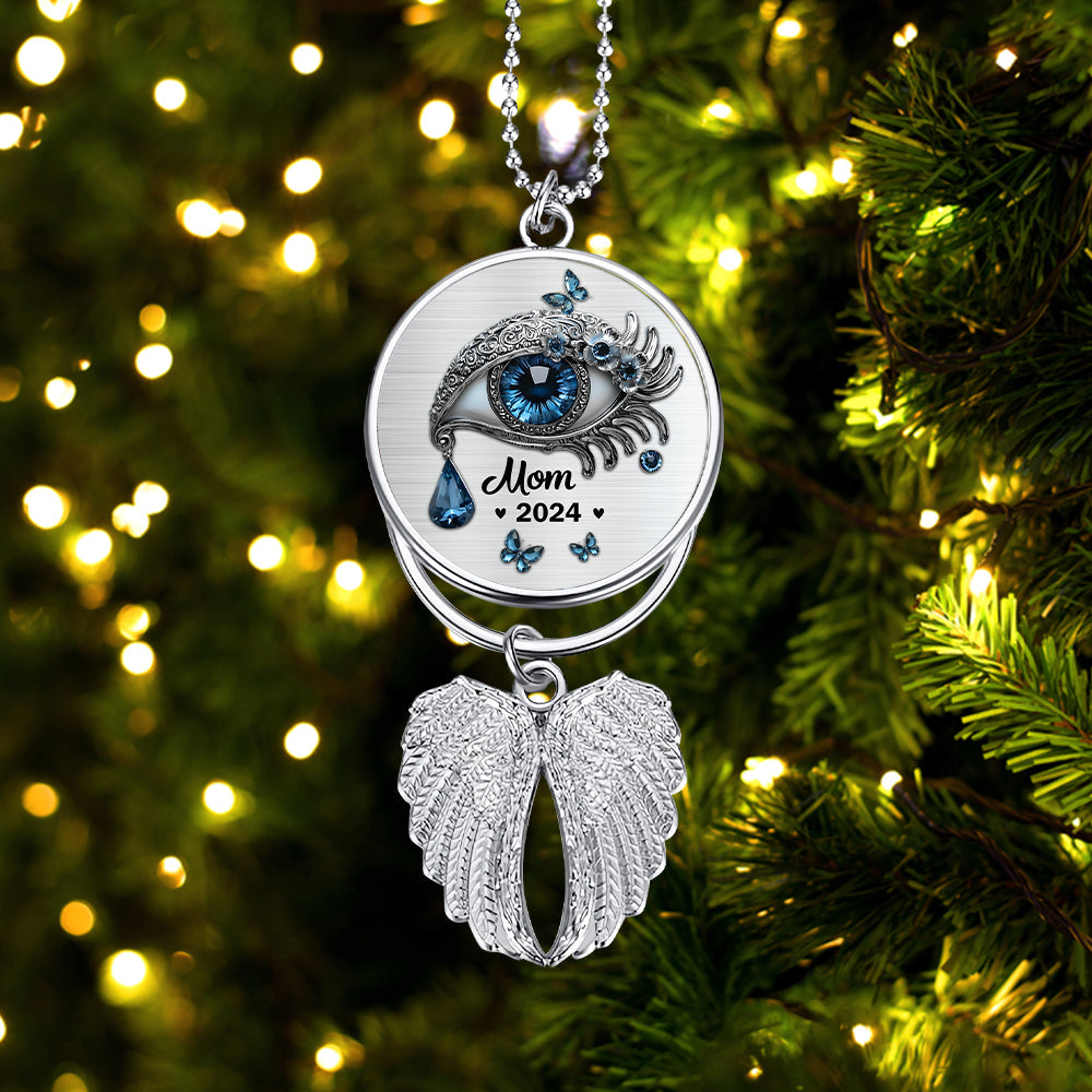 I Hide My Tears - Personalized Memorial Wings Ornament