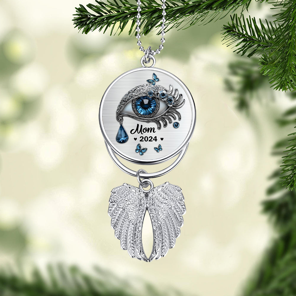 I Hide My Tears - Personalized Memorial Wings Ornament