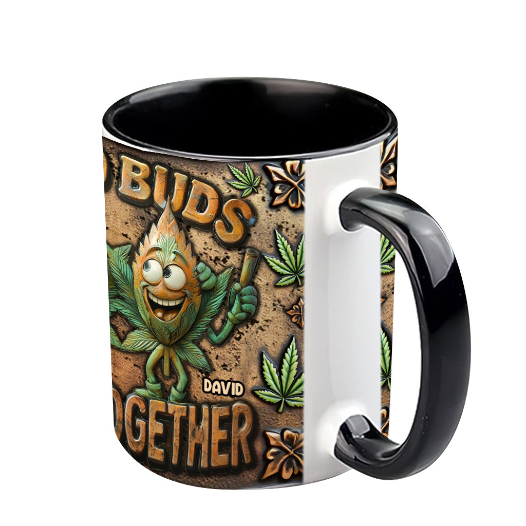 Les bons potes restent ensemble - Mug personnalisé avec une touche cannabis