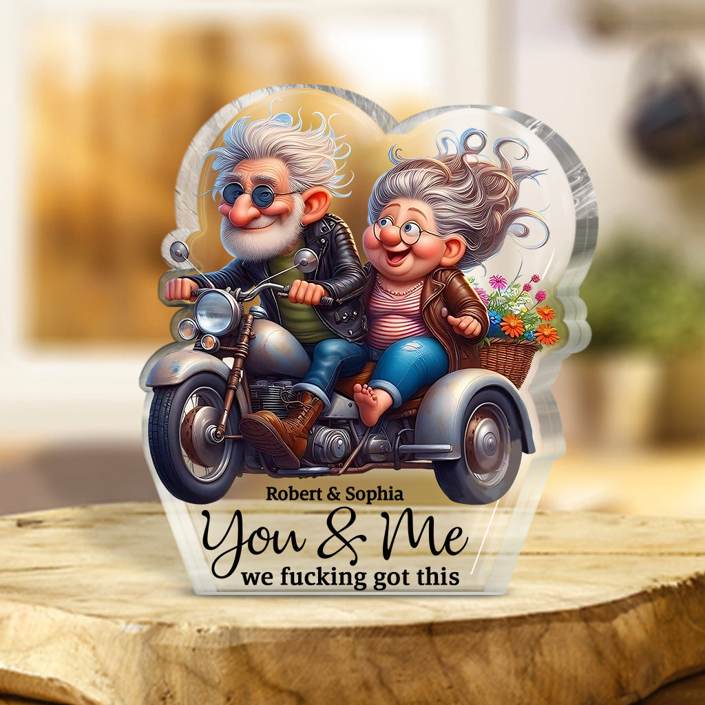 Romantic Love - Personalized Biker Custom Shaped Acrylic Plaque