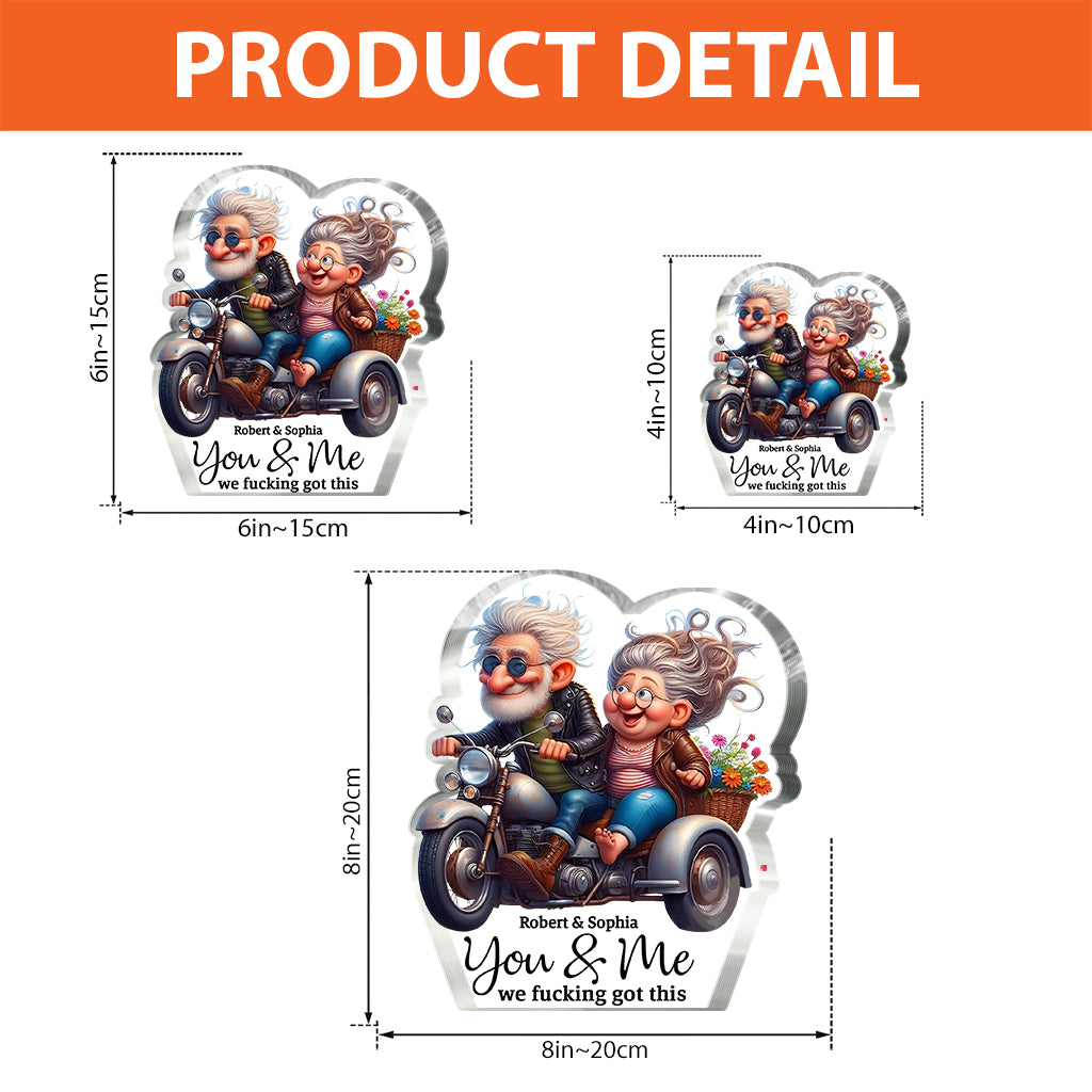 Romantic Love - Personalized Biker Custom Shaped Acrylic Plaque