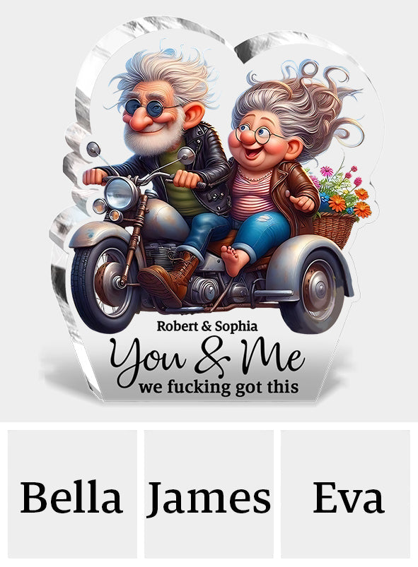 Romantic Love - Personalized Biker Custom Shaped Acrylic Plaque