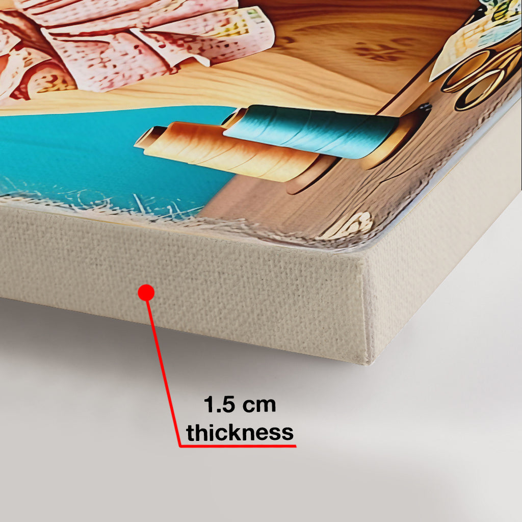 Mon coin couture est mon havre de paix - Toile et affiche de couture personnalisées