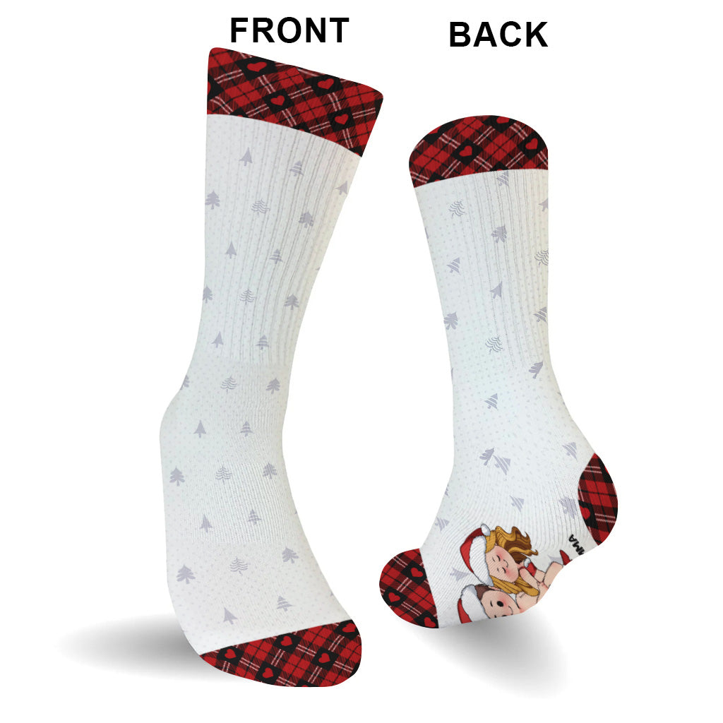 All I Want For Christmas Is You - gift for husband, wife, boyfriend, girlfriend - Personalized Socks