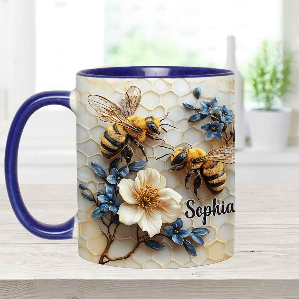 Bee Positive Bee Grateful Bee You - Personalized Gardening Accent Mug