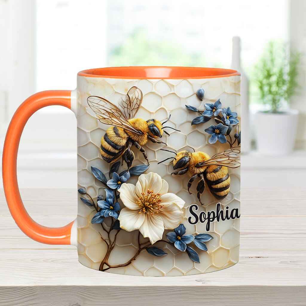 Bee Positive Bee Grateful Bee You - Personalized Gardening Accent Mug