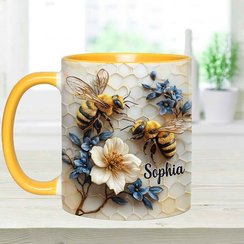 Bee Positive Bee Grateful Bee You - Personalized Gardening Accent Mug