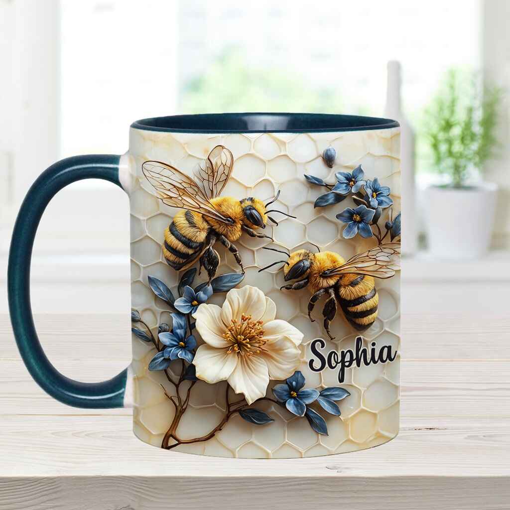 Bee Positive Bee Grateful Bee You - Personalized Gardening Accent Mug