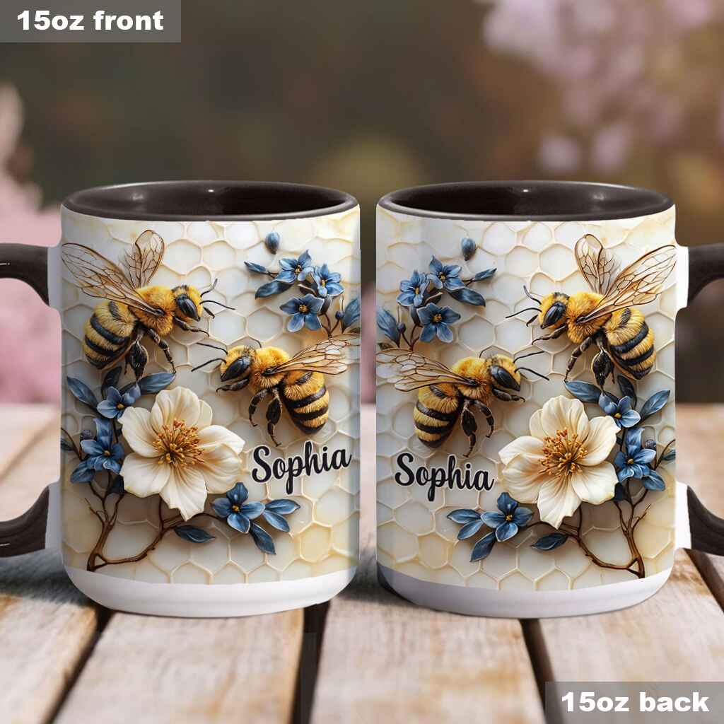 Bee Positive Bee Grateful Bee You - Personalized Gardening Accent Mug