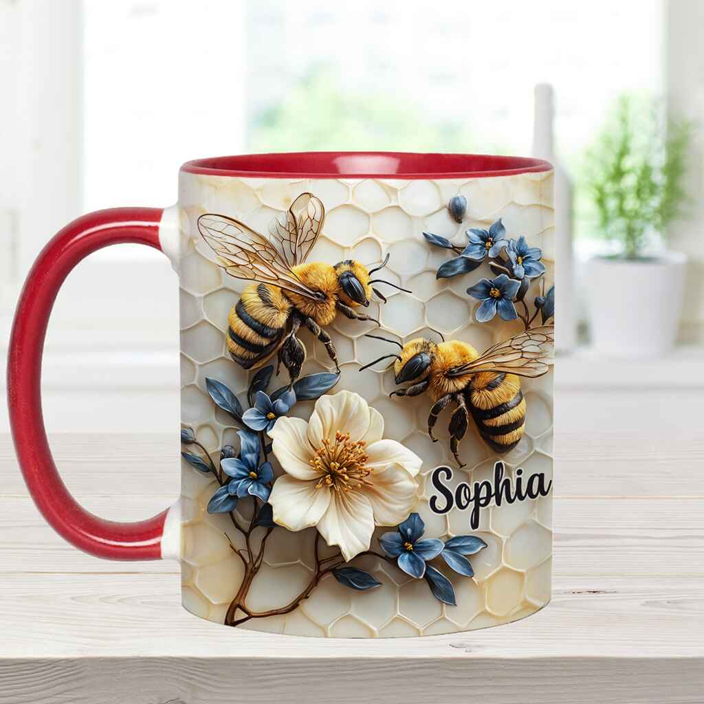 Bee Positive Bee Grateful Bee You - Personalized Gardening Accent Mug