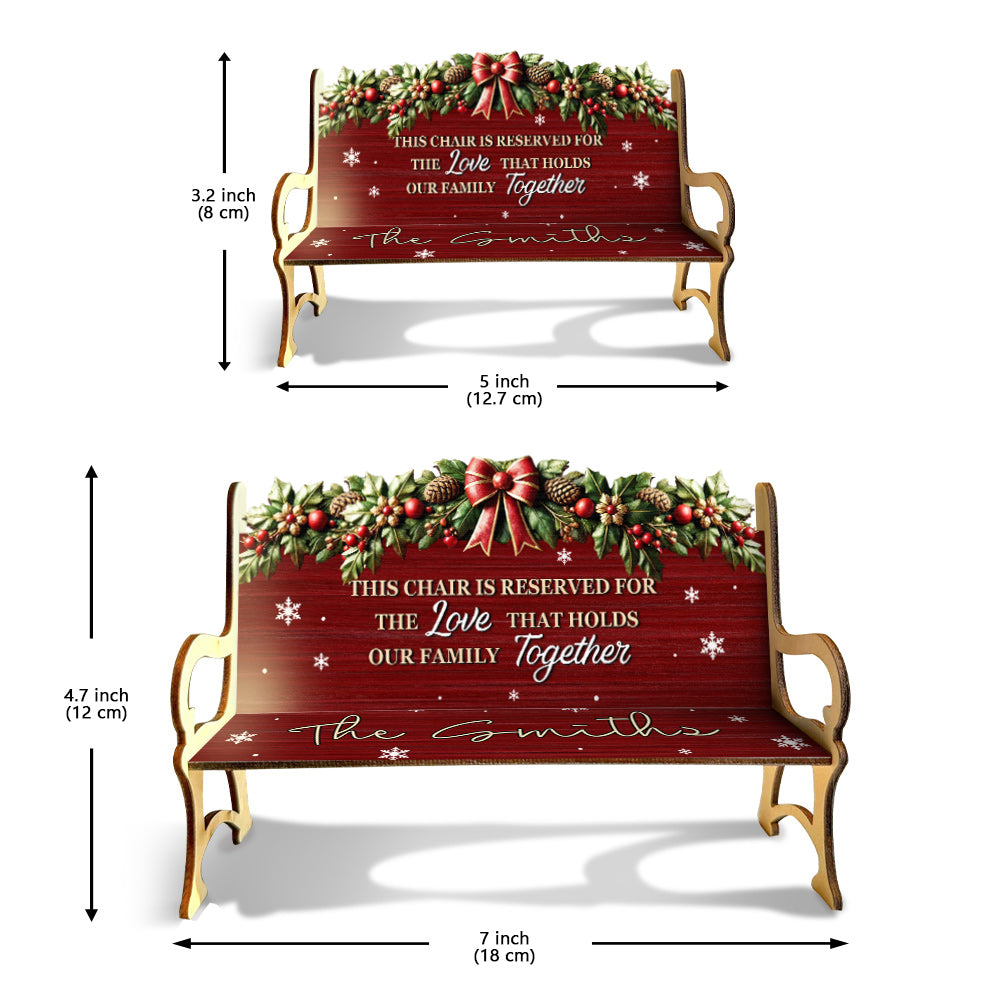 L'amour qui unit notre famille - Banc en bois personnalisé pour la famille
