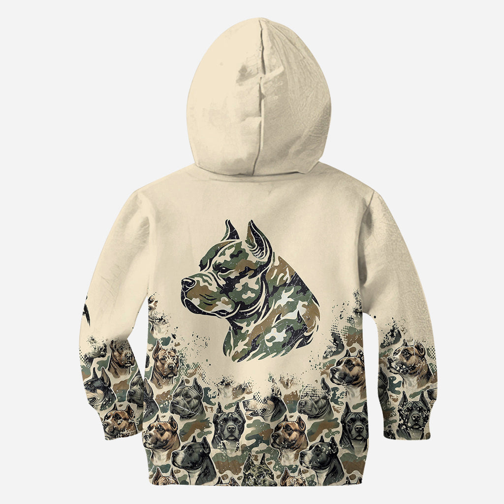 Camouflage Pitbull - Sweat à capuche et leggings personnalisés pour chien
