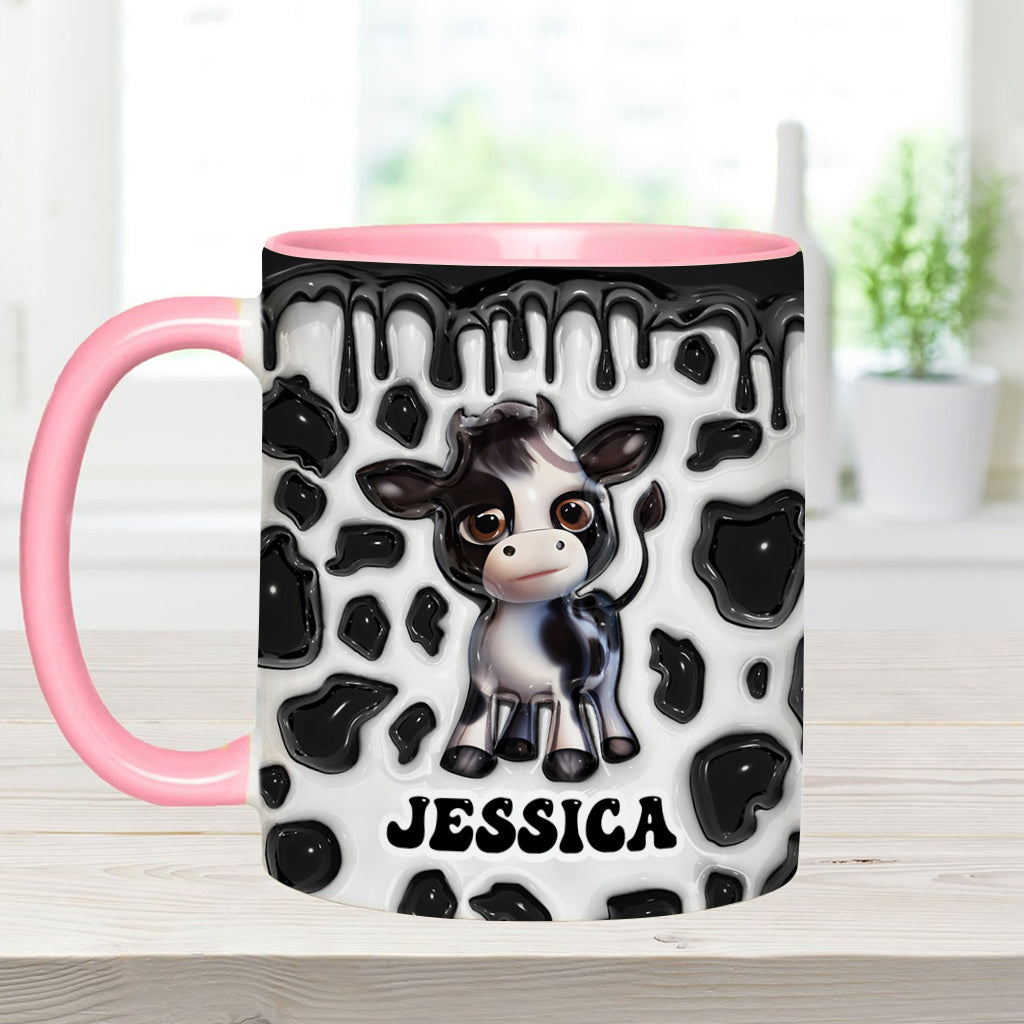 Moody Baby Cow - Personalized Cow Accent Mug