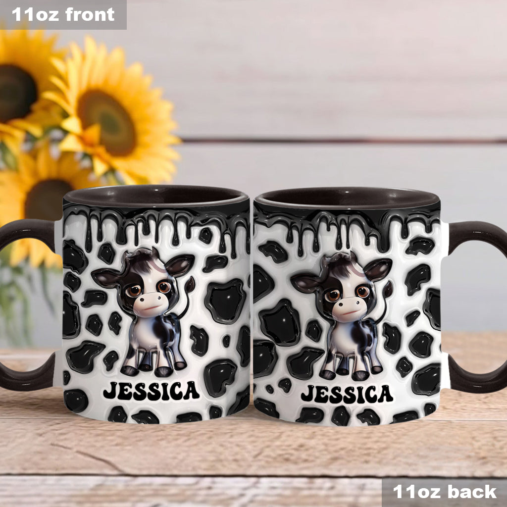 Moody Baby Cow - Personalized Cow Accent Mug