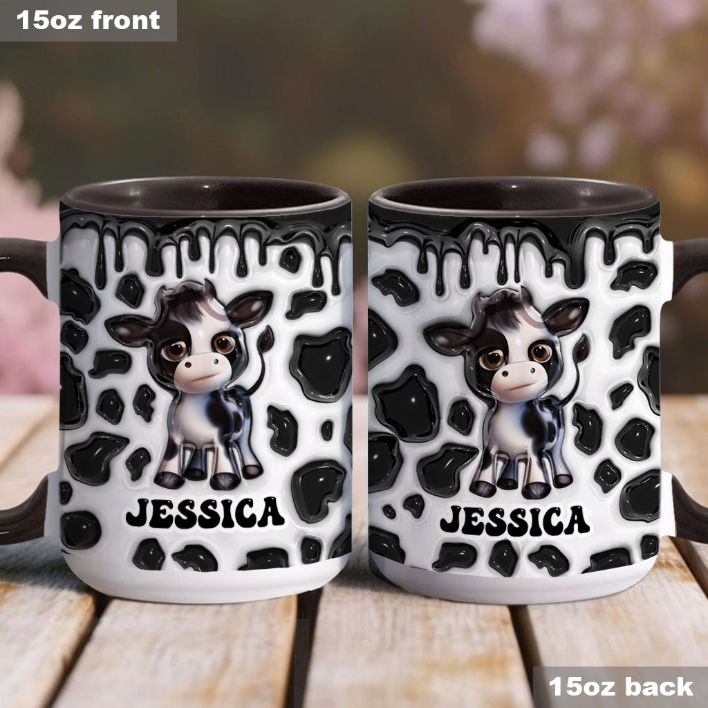 Moody Baby Cow - Personalized Cow Accent Mug