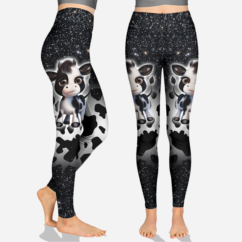 Moody Baby Cow - Personalized Cow Hoodie and Leggings