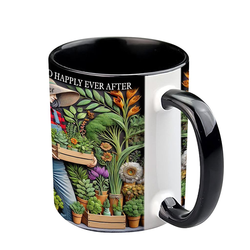 And She Lived Happily Ever After - Personalized Gardening Accent Mug