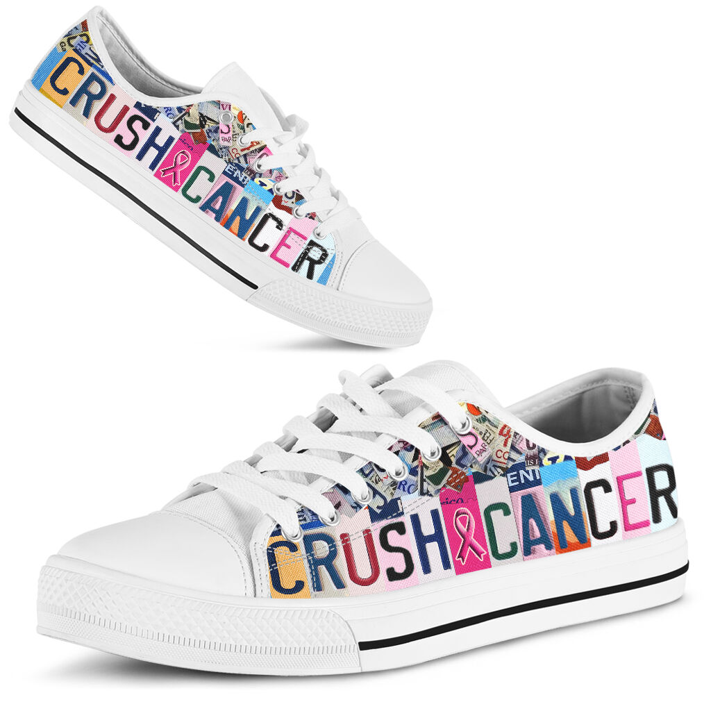 Chaussures basses Crush Cancer pour la sensibilisation au cancer du sein 0622