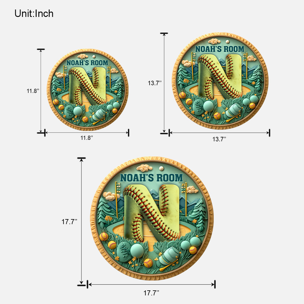 Softball Player Room - Personalized Softball Custom Shaped Wood Sign