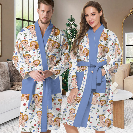 Les roses sont rouges - Pyjama kimono personnalisé pour couple