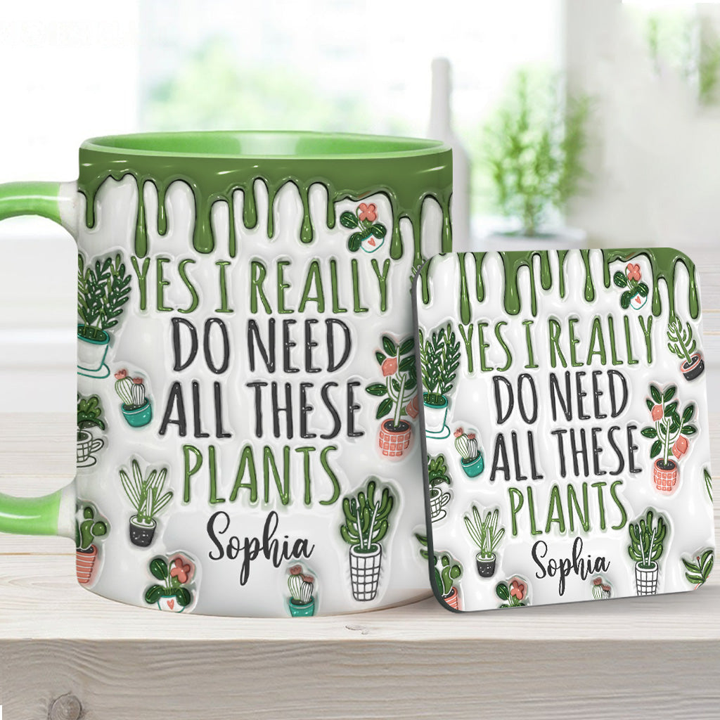 Oui, j'ai besoin de toutes ces plantes ! – Mug personnalisé sur le thème du jardinage